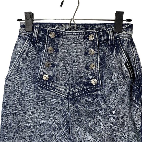 Vintage Rocky Mountain High Waist Acid Wash Bareback Jeans Western Flap Front - Picture 12 of 13